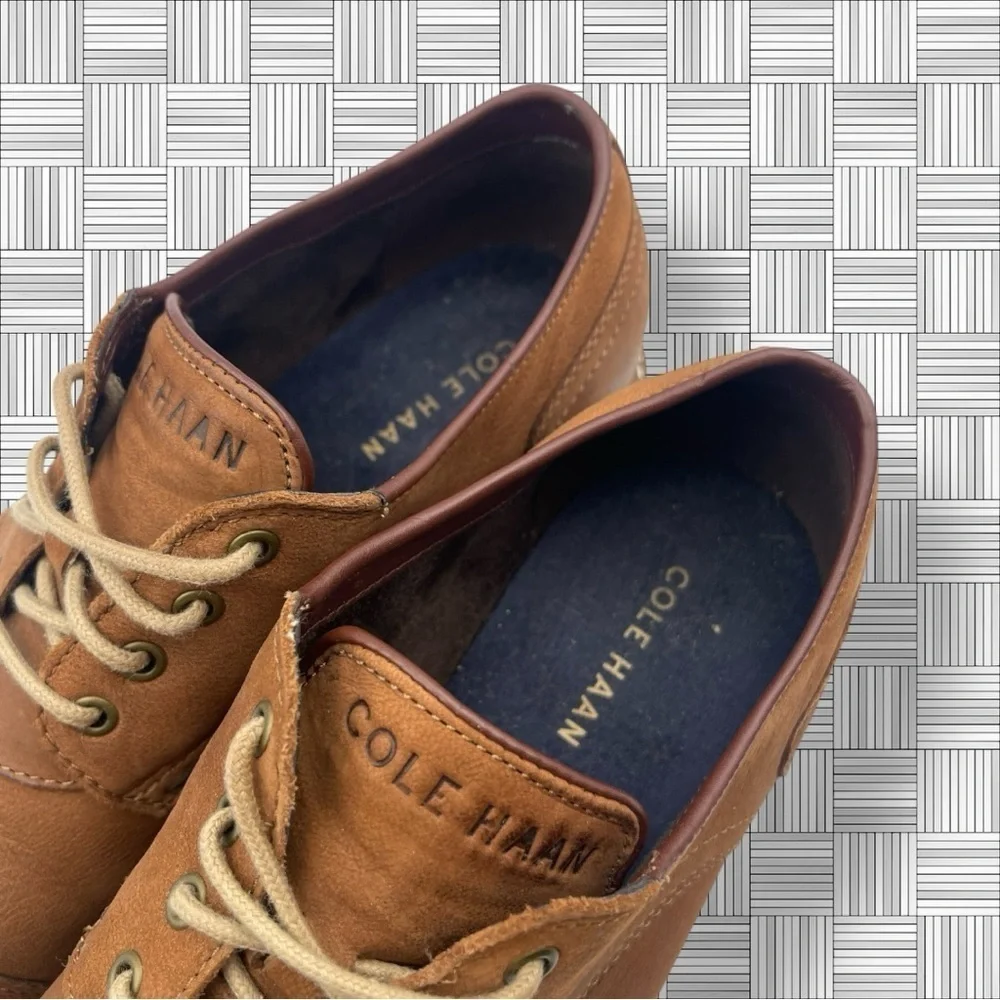 Cole Haan Zerogrand C30635 Brown Leather Cap Toe Oxfords Lace Up Shoes Size 10.5